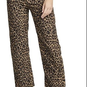 Levi's Ribcage Straight Leopard Print Cords